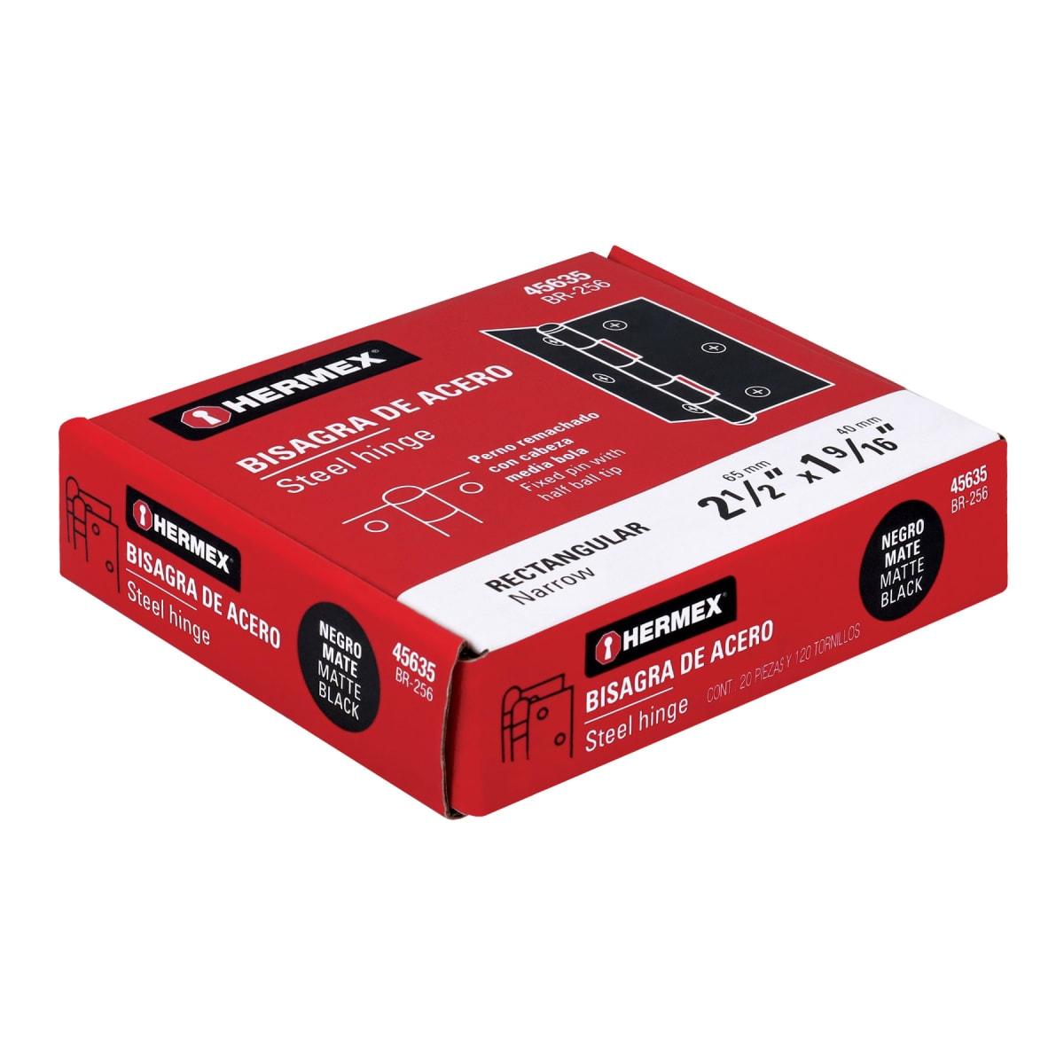 Bisagra rectangular 2-1/2