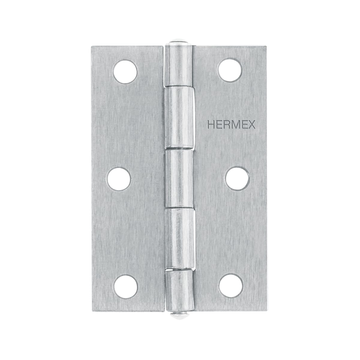 Bisagra rectangular 3´´ acero pulido, cabeza media bola, Hermex (Caja de 20 unidades)1