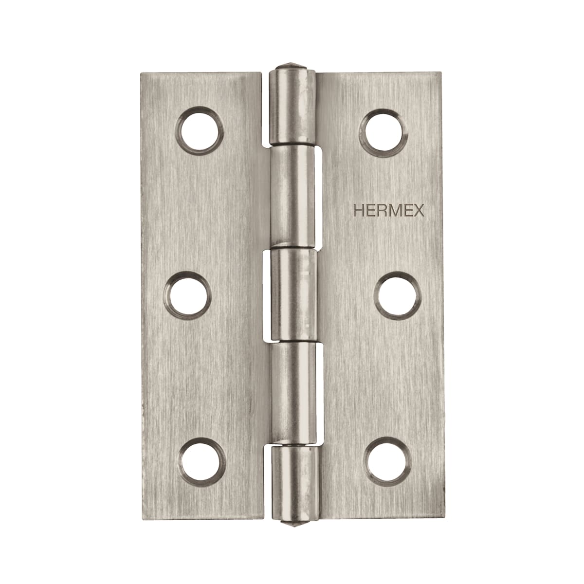 Bisagra rectangular 3´´ acero inox, cabeza media bola, Hermex (Caja de 10 unidades)1