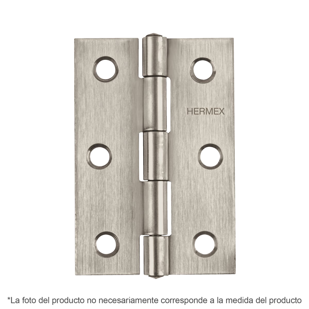 Bisagra rectangular 3-1/2´´ acero inox, cabeza media bola, Hermex (Caja de 10 unidades)1