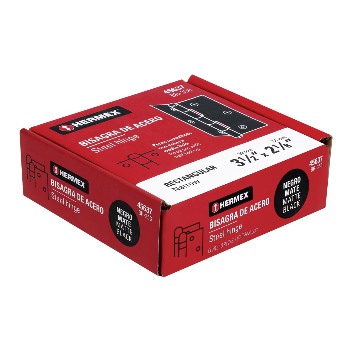 Bisagra rectangular 3-1/2