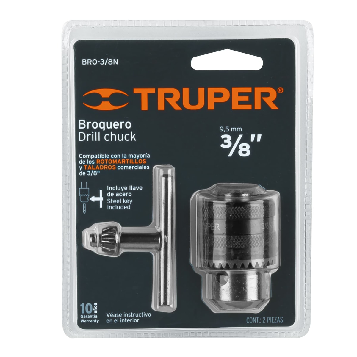 Mandril de 3/8´´con llave, Truper5