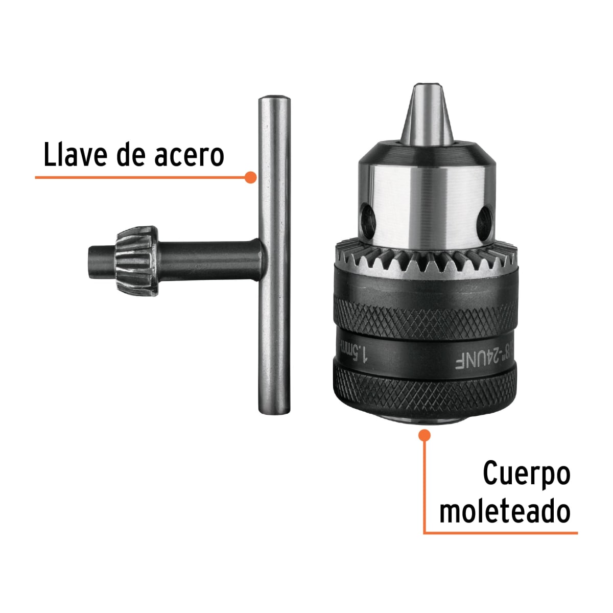 Mandril de 3/8´´con llave, Truper2