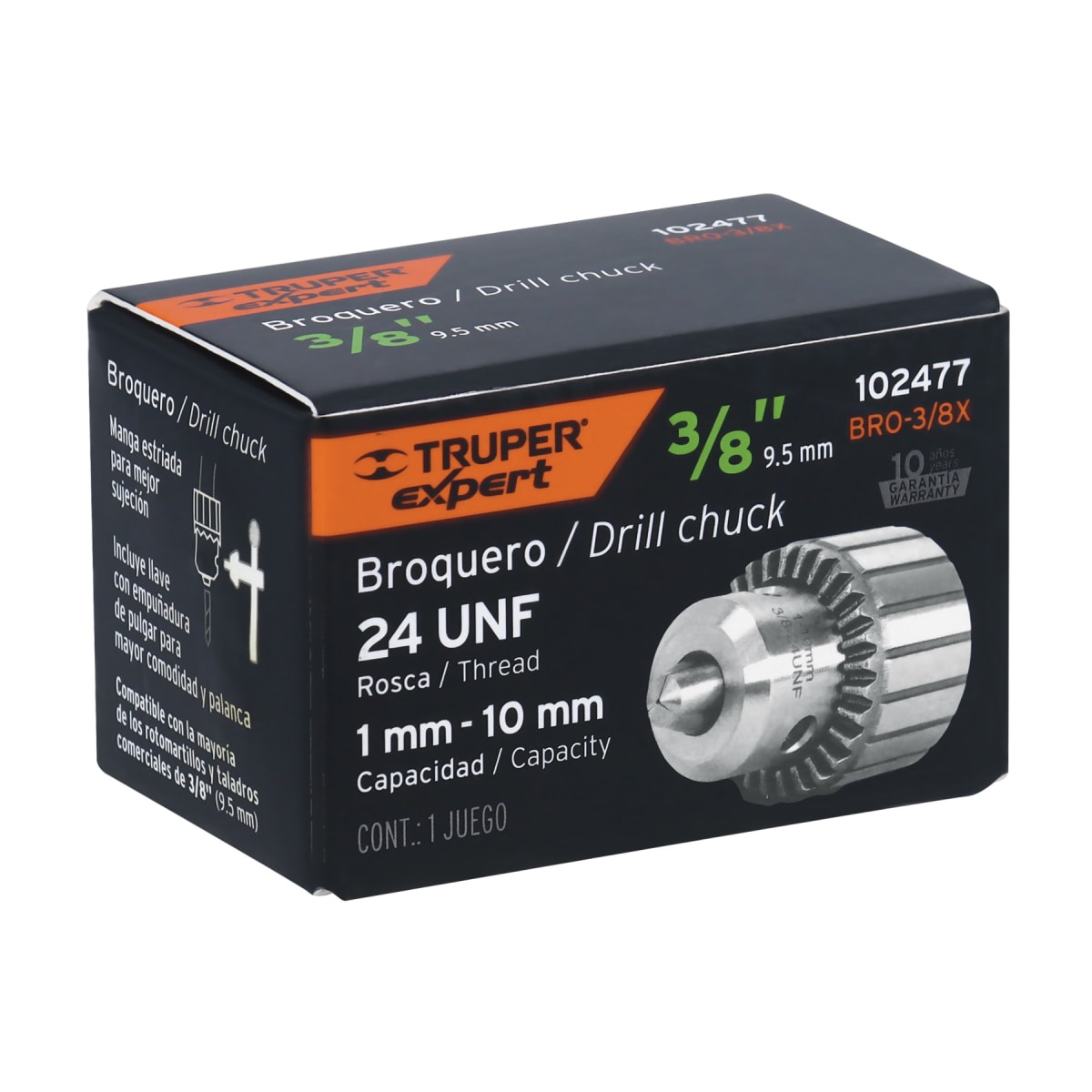 Broquero uso rudo con llave, 3/8´´, Truper3