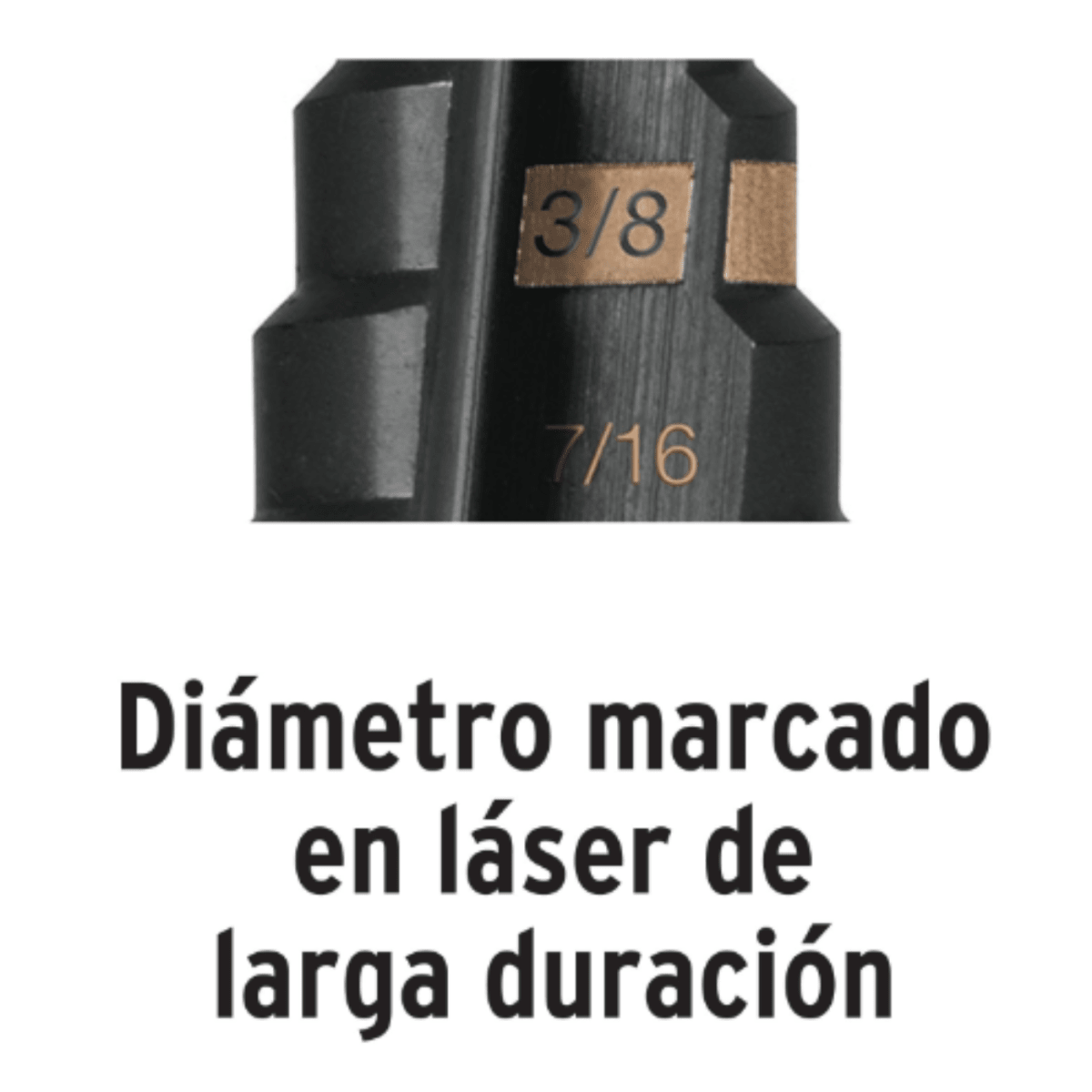 Broca escalonada óxido negro 6 escalones 3/16