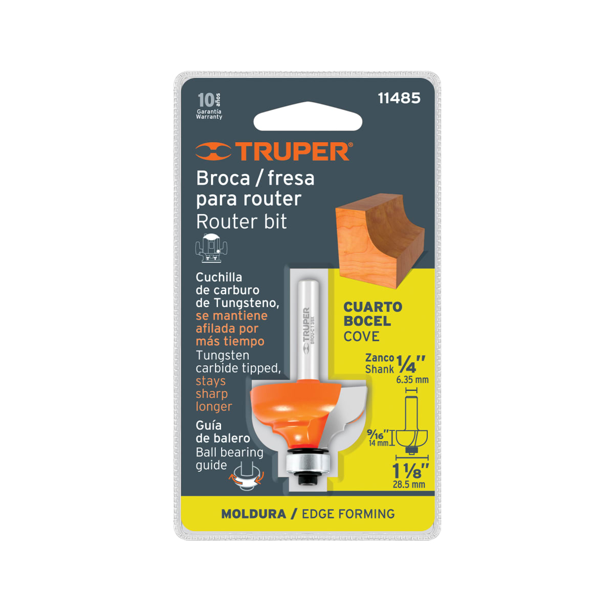 Fresa clásica 1-3/8'' con rodaje Truper4