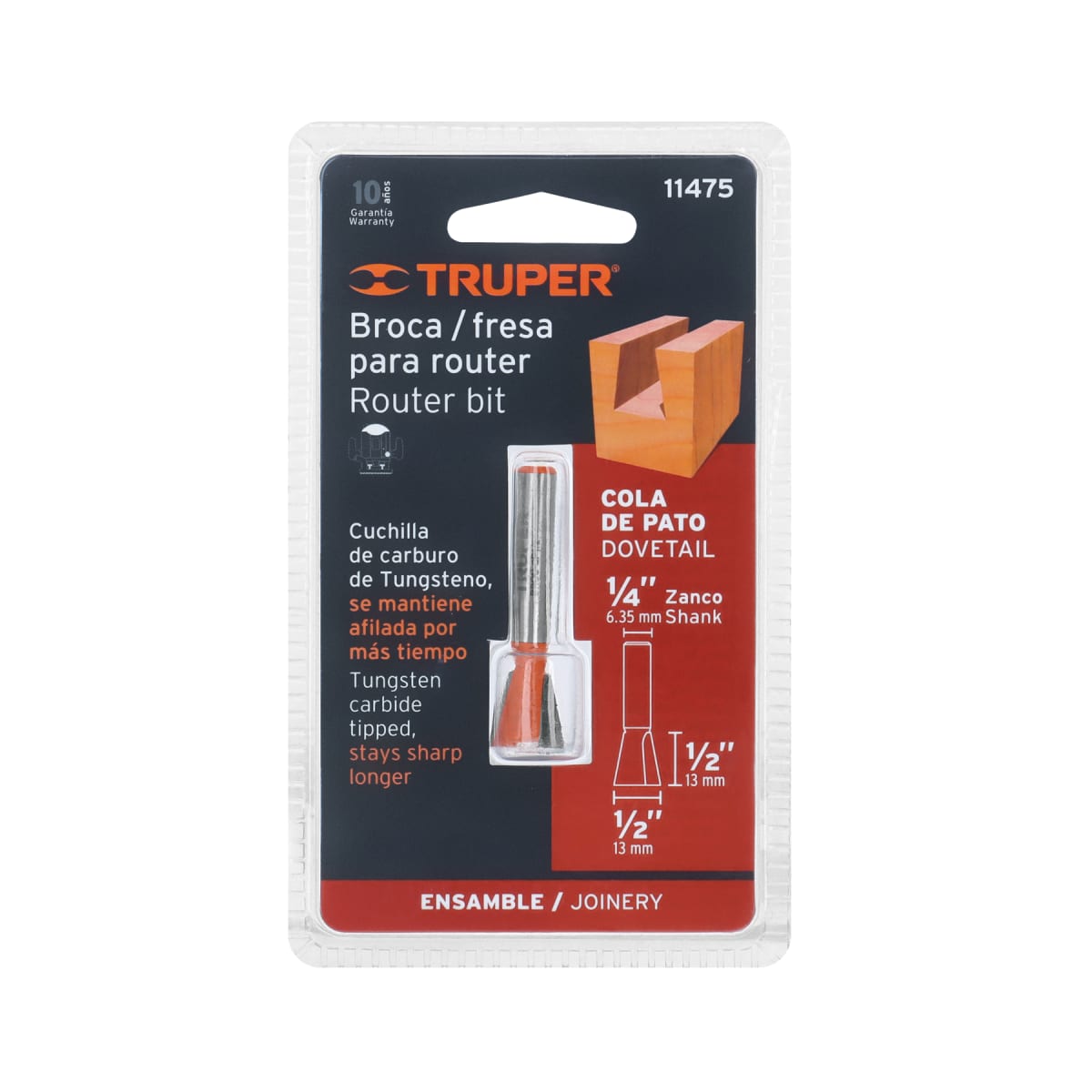 Fresa cola de pato, 1/2´´, Truper4