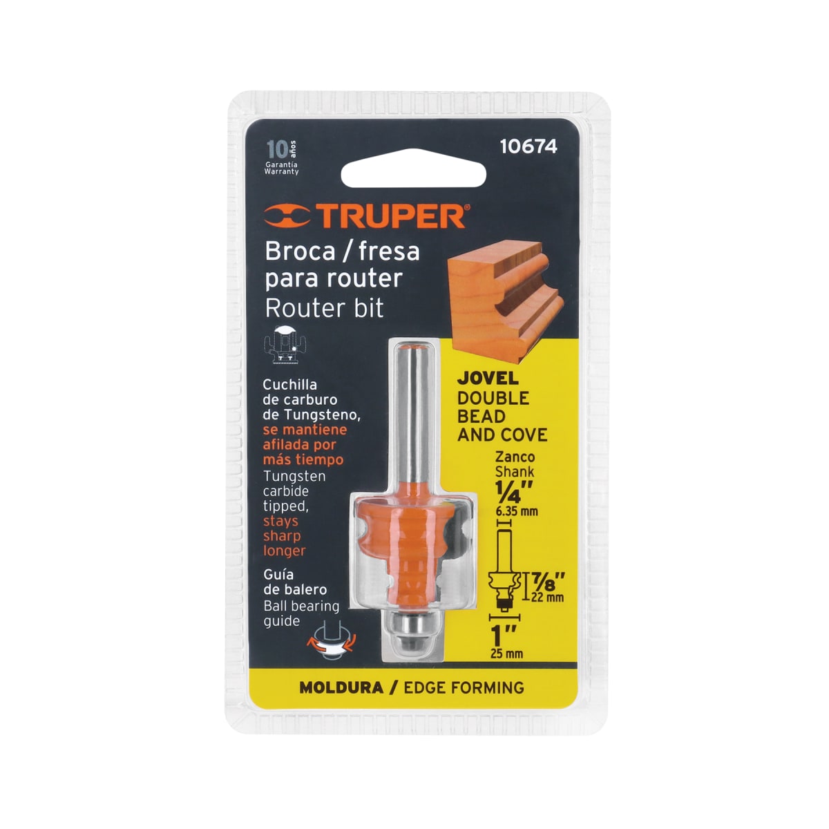 Fresa jovel 1'' con rodaje Truper4