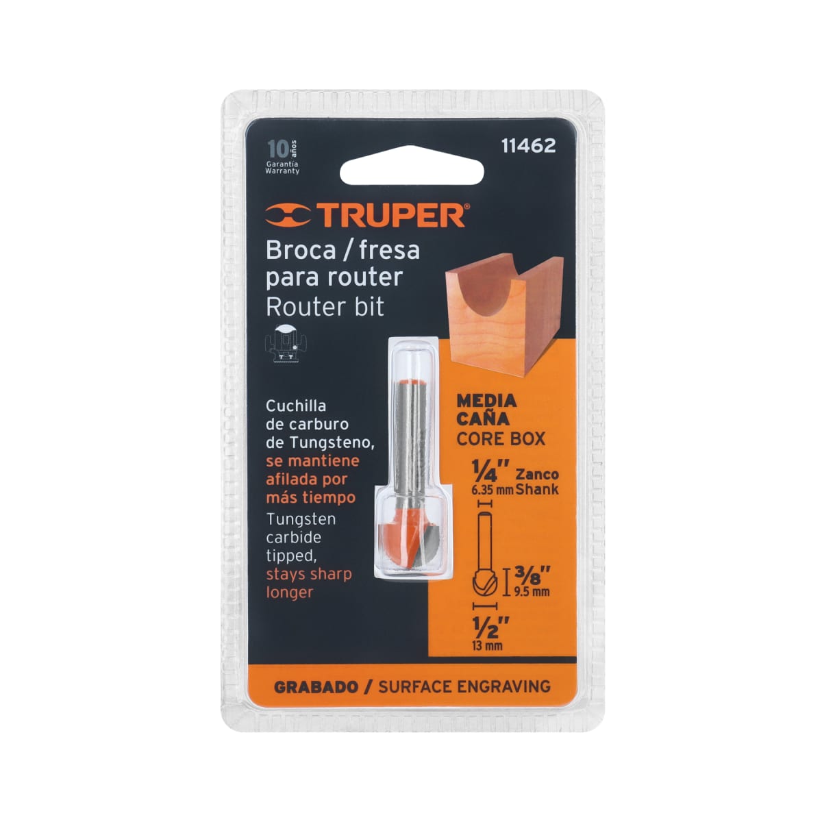 Fresa media caña, 1/2´´, Truper4