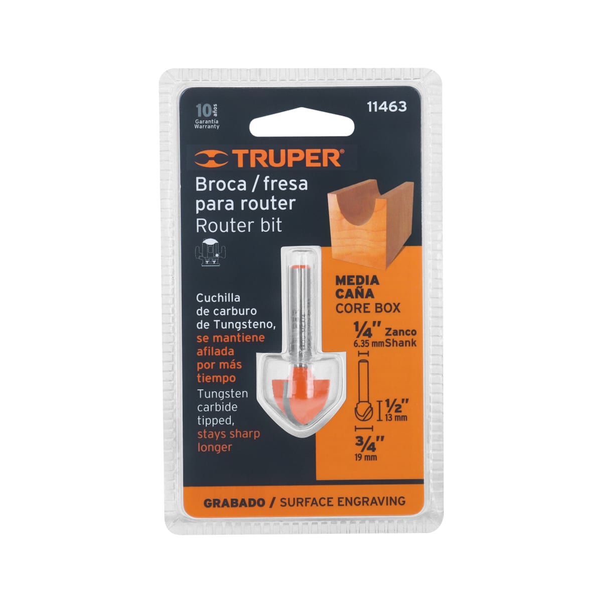 Fresa media caña, 3/4´´, Truper4