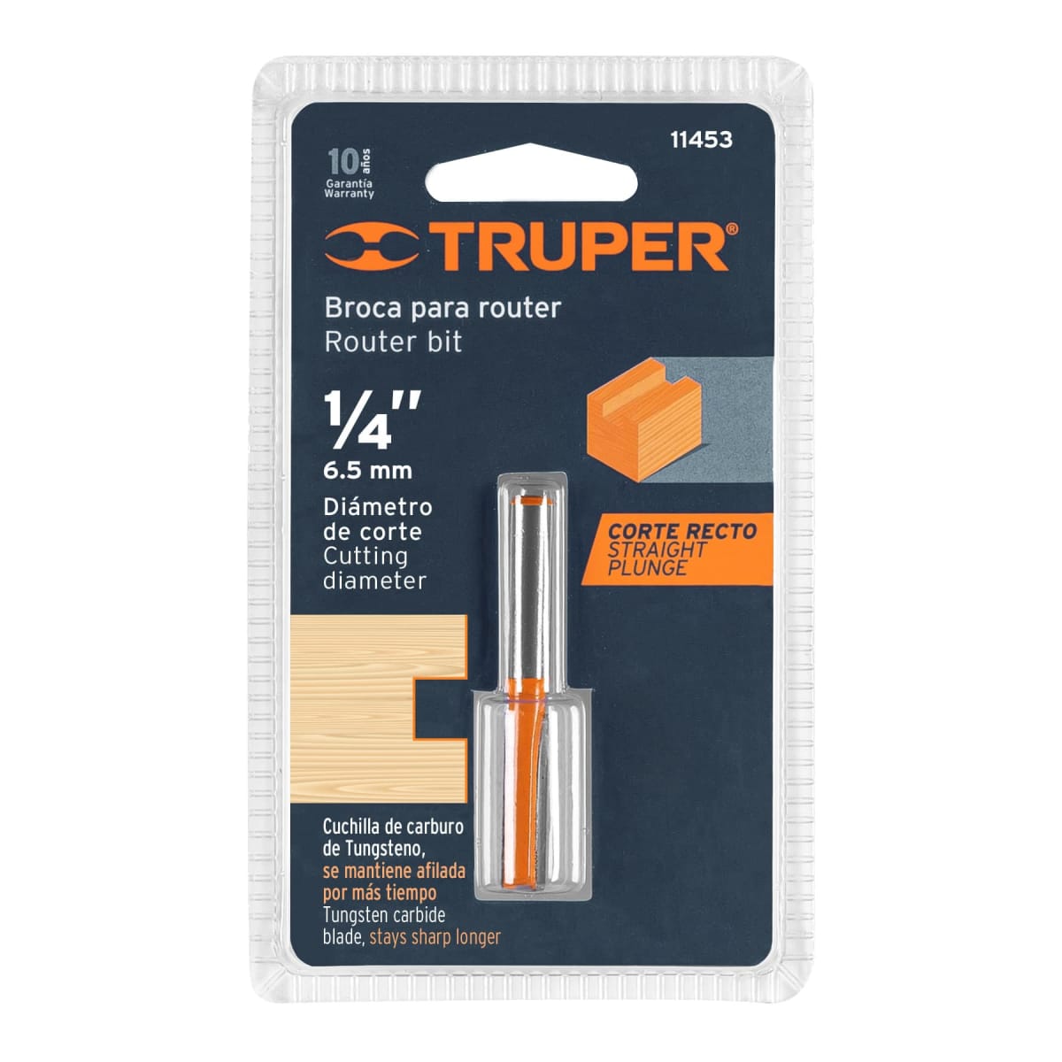 Broca para Router 2 filos 1/4