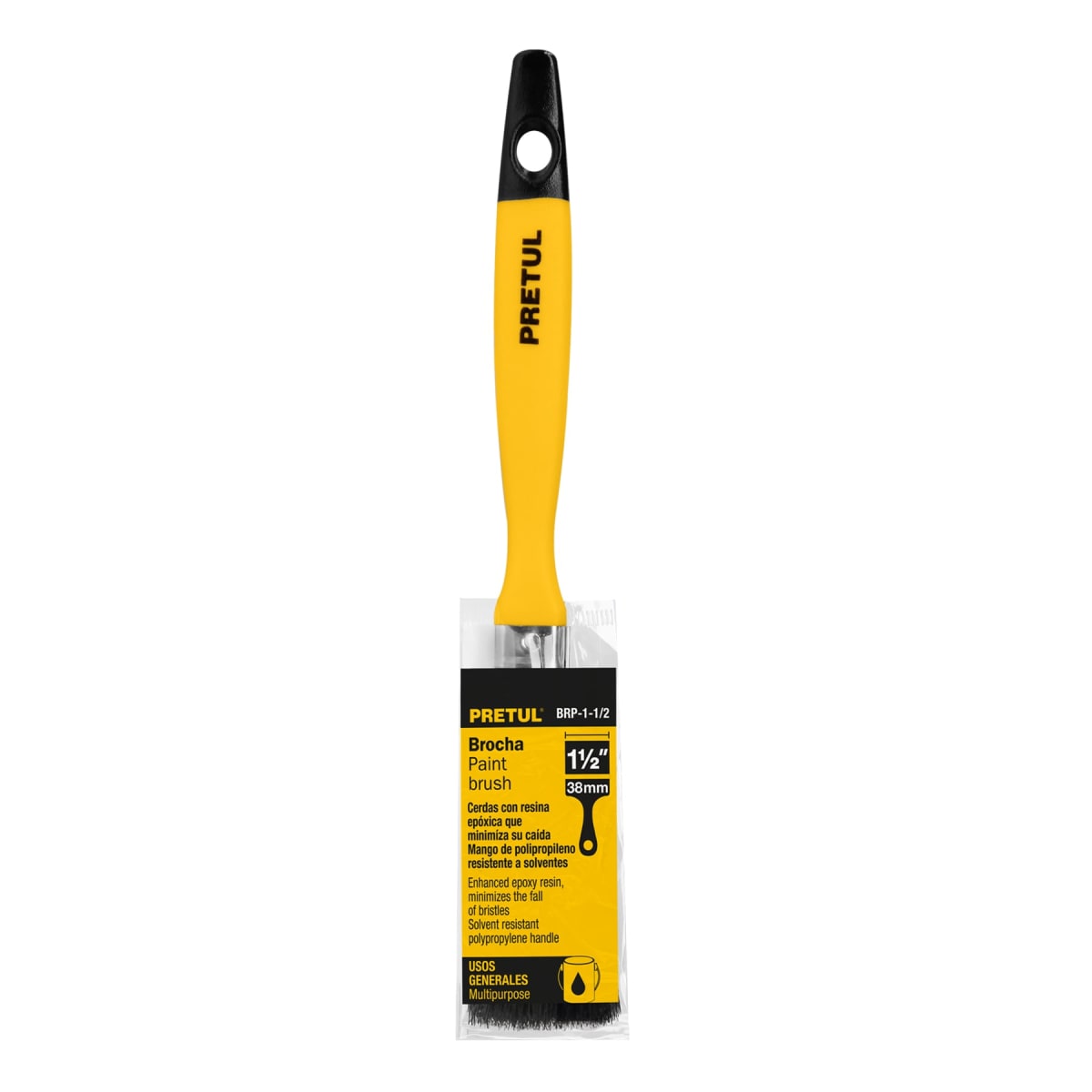 Brocha uso general de 1/2'' con mango de plástico Pretul2