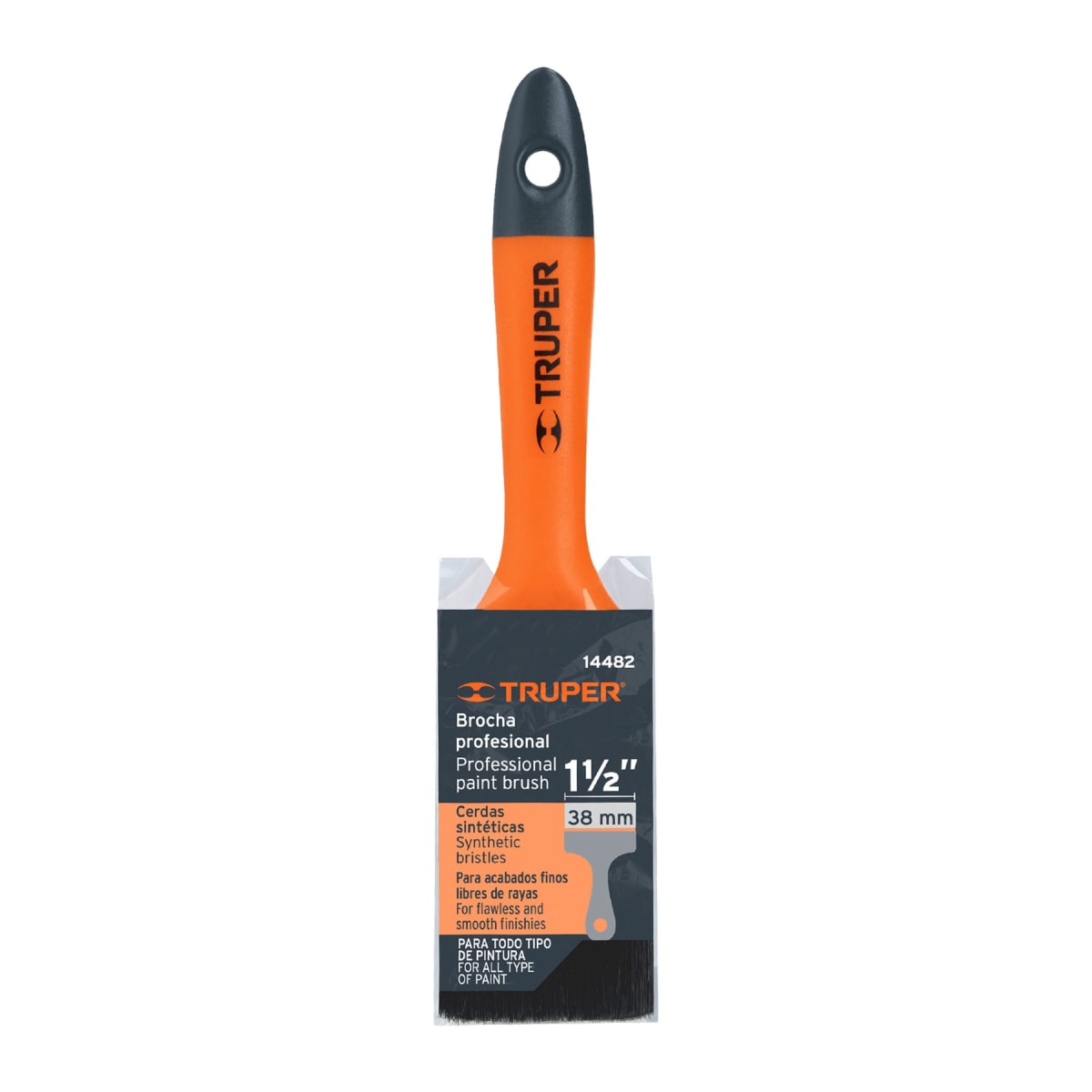 Brocha profesional de 1-1/2'' con mango de plástico Truper2