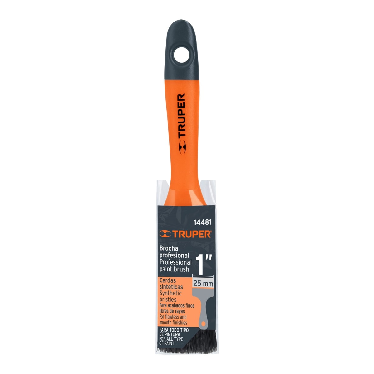 Brocha profesional de 1'' con mango de plástico Truper2