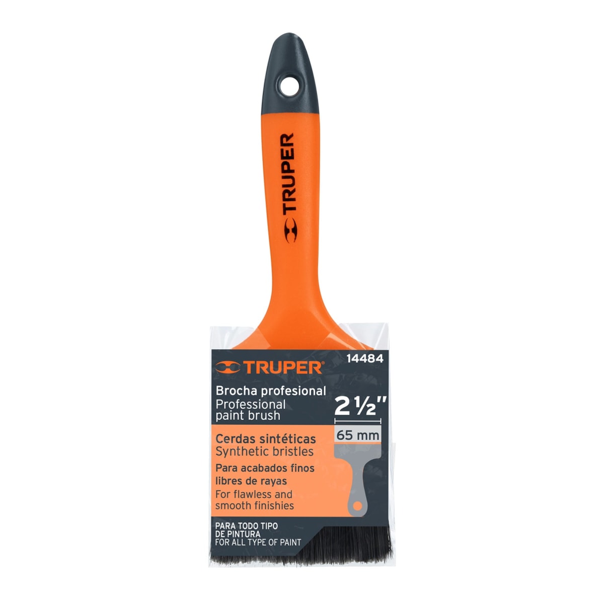 Brocha profesional de 2-1/2'' con mango de plástico Truper2
