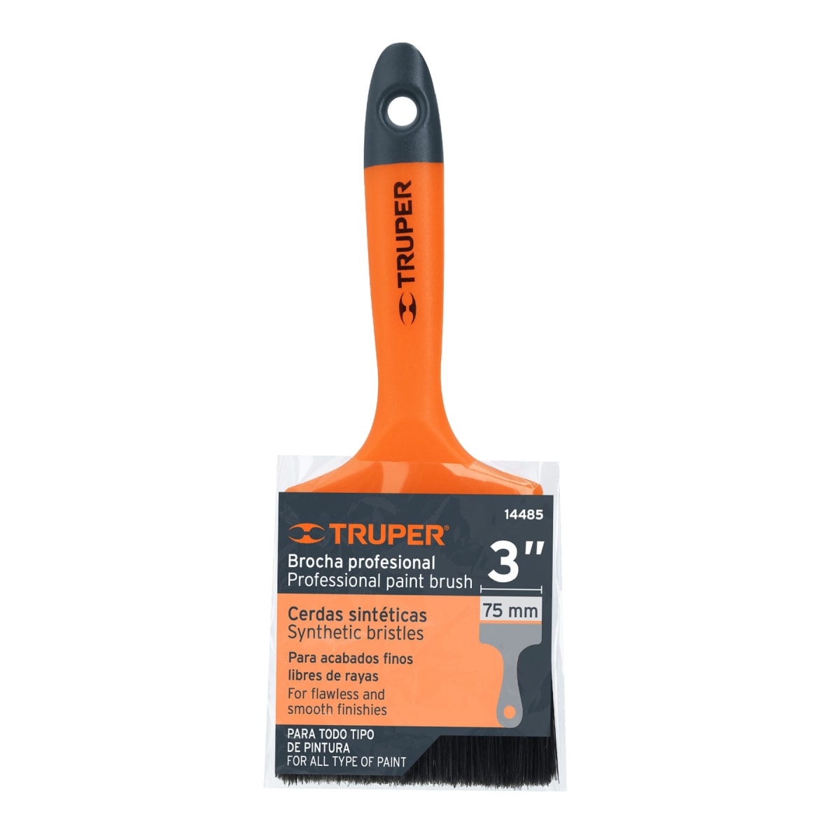 Brocha profesional de 3'' con mango de plástico truper5