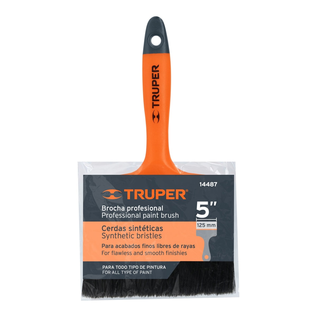 Brocha profesional de 5´´ con mango de plástico, Truper2