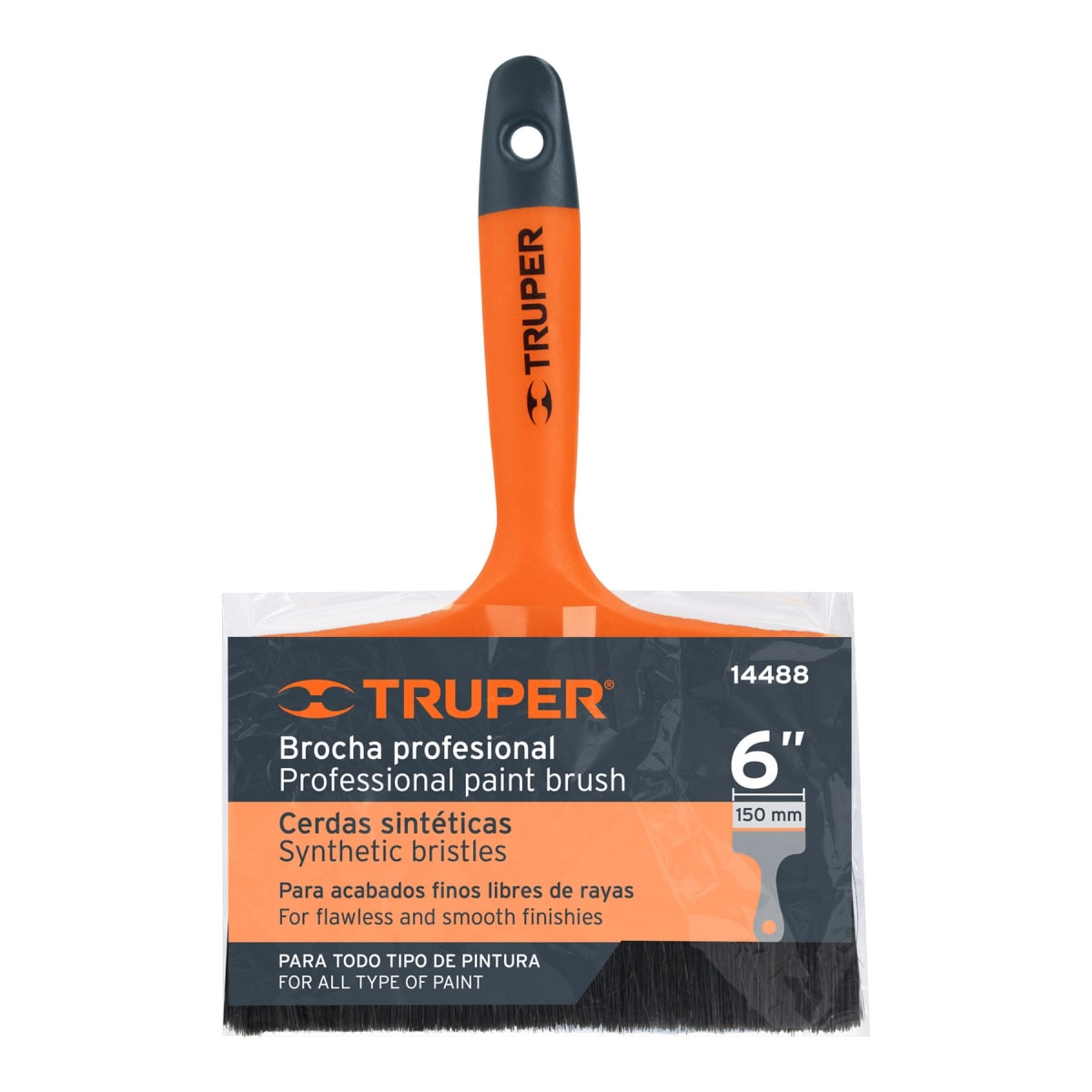 Brocha profesional de 6´´ con mango de plástico, Truper2