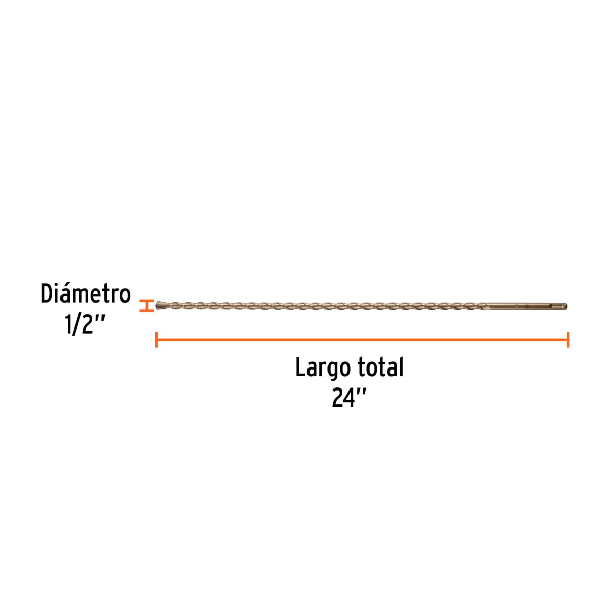Broca sds plus 1/2 x 24''. truper2