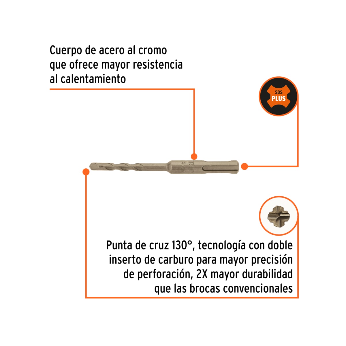 Broca SDS Plus 1/4 x 4