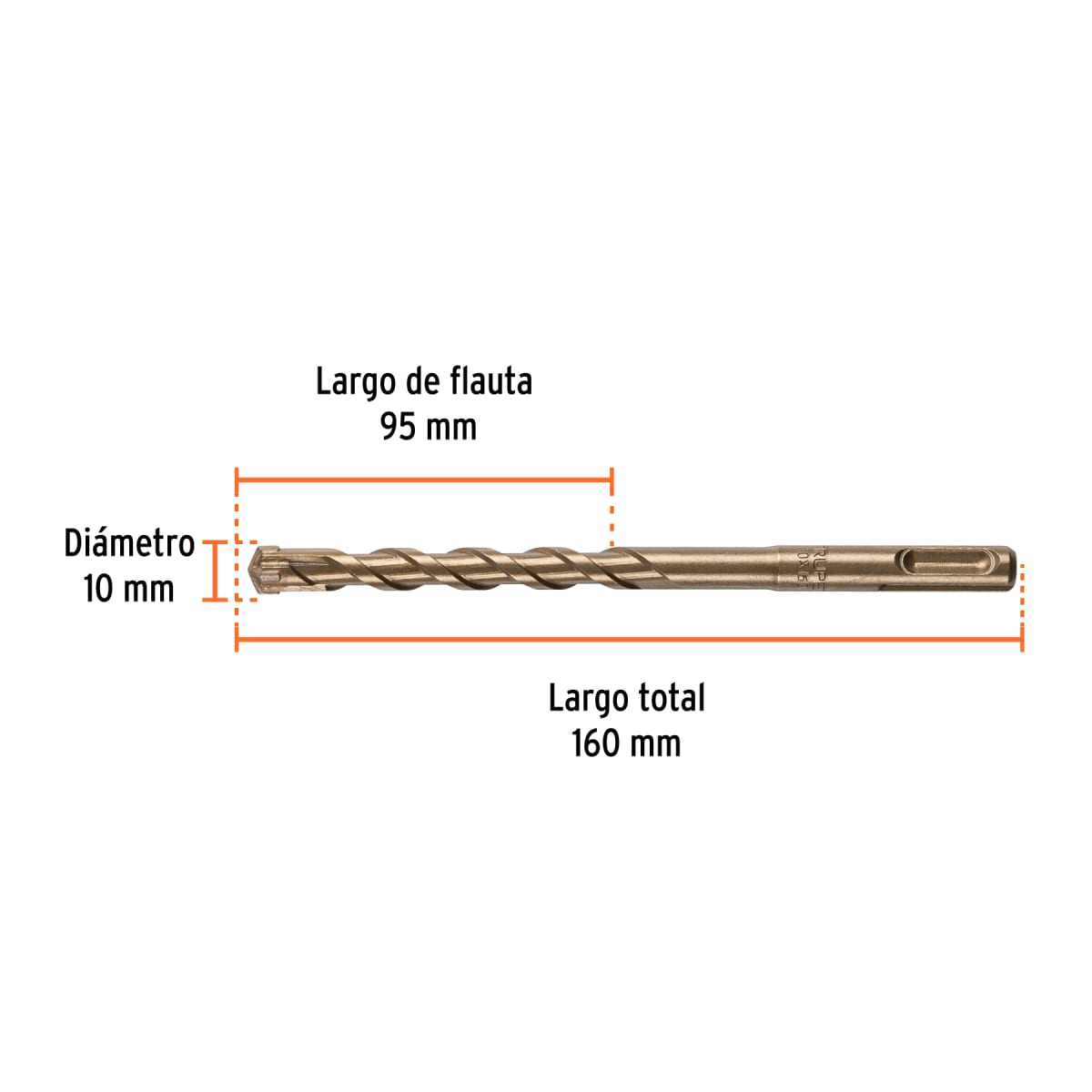 Broca SDS Plus 10 x 160 mm, Truper4