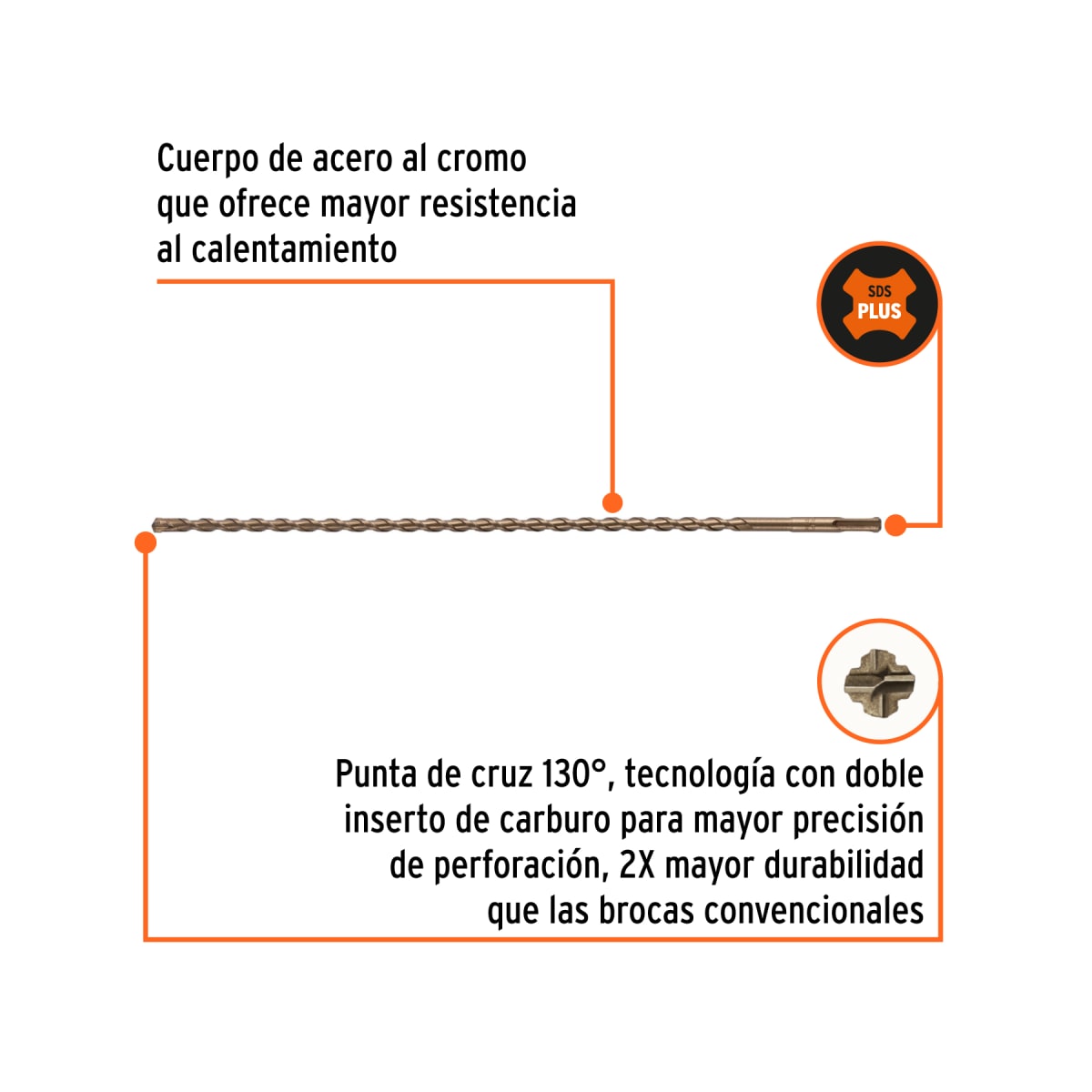Broca SDS Plus 10x460 mm4