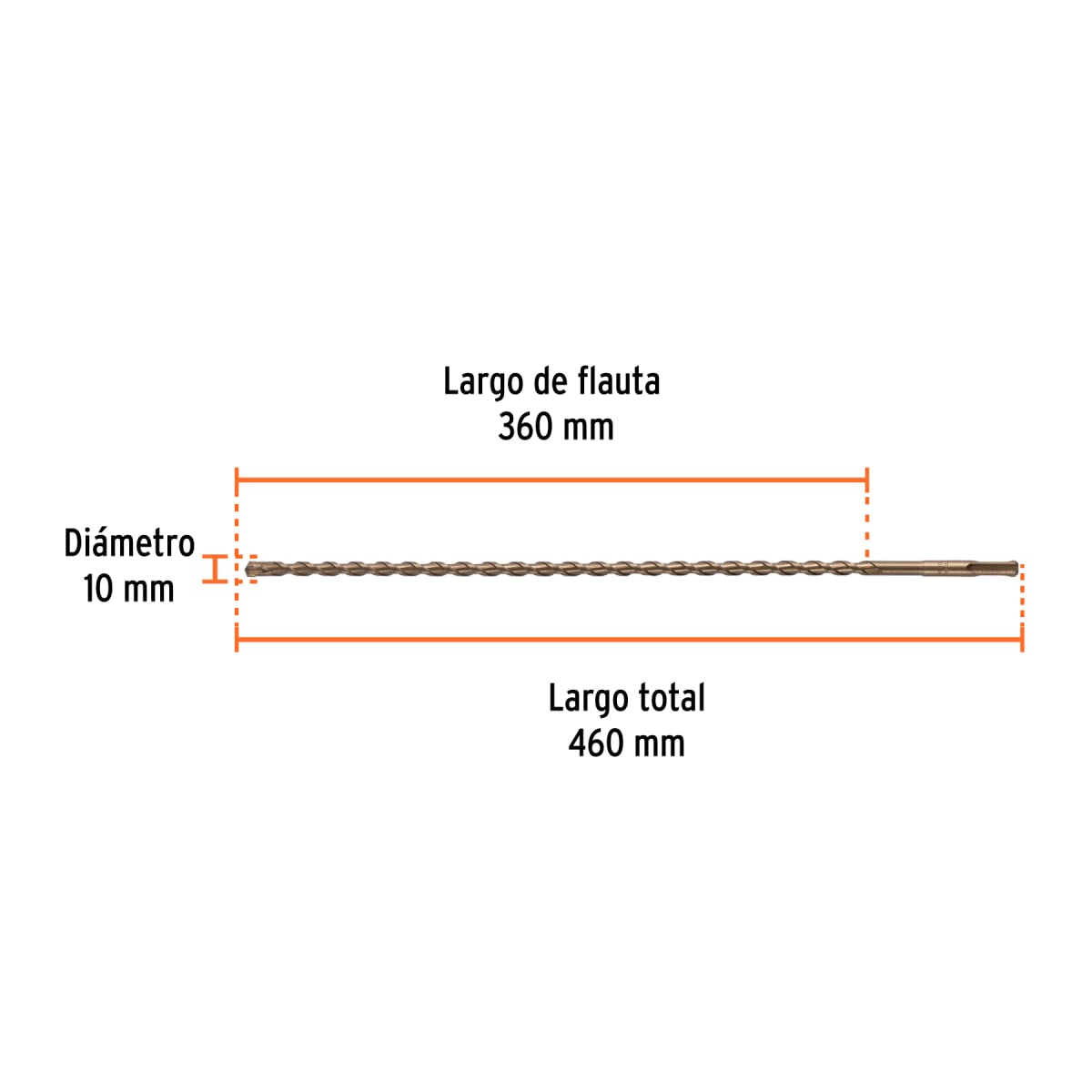 Broca SDS Plus 10x460 mm2