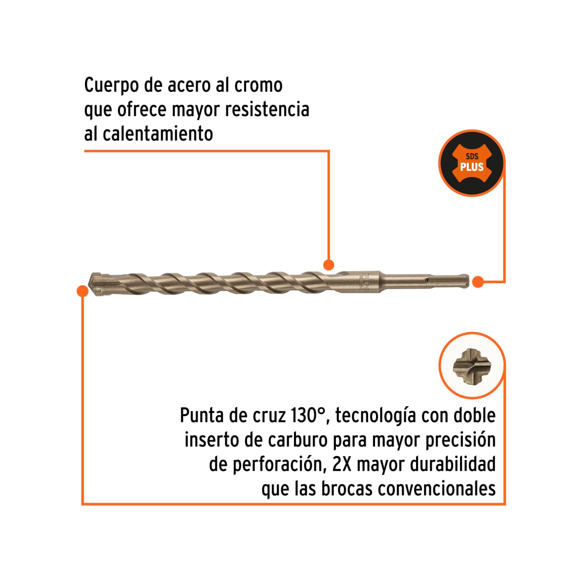 Broca sds plus 18x260 mm4
