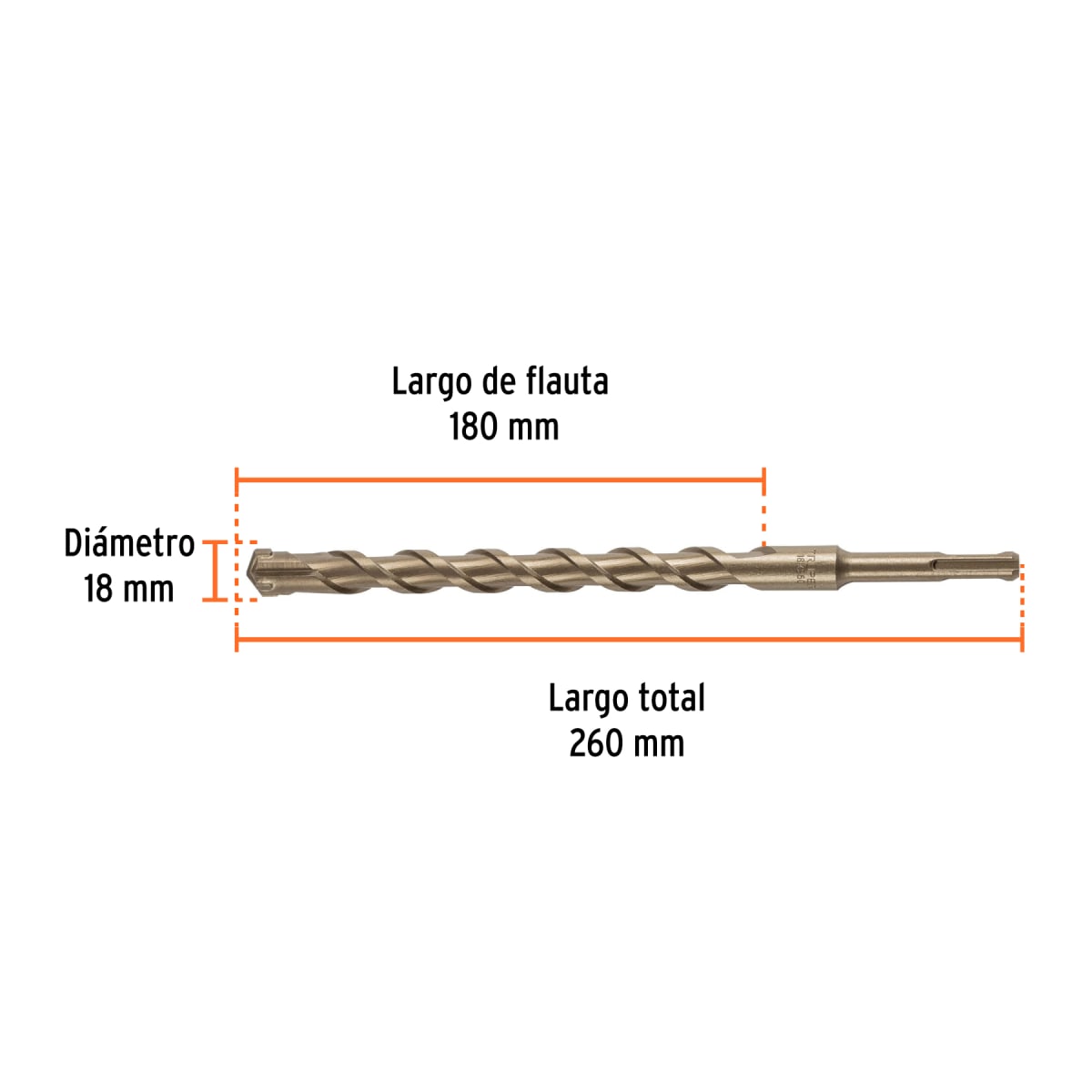 Broca sds plus 18x260 mm5