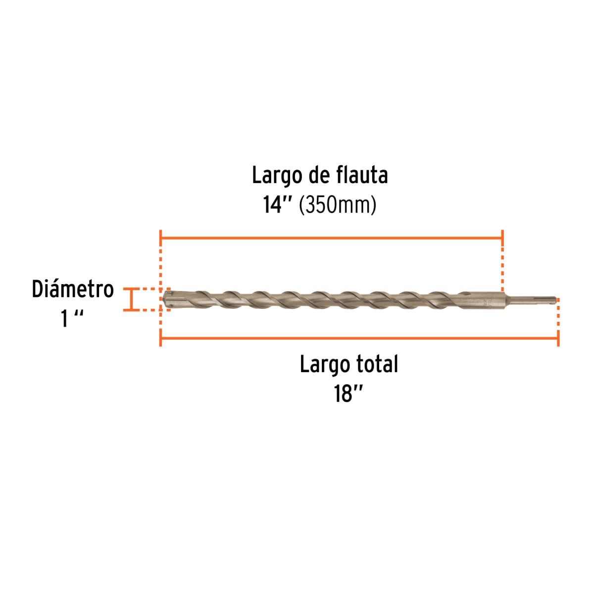 Broca SDS Plus 1 x 18´´, Truper4