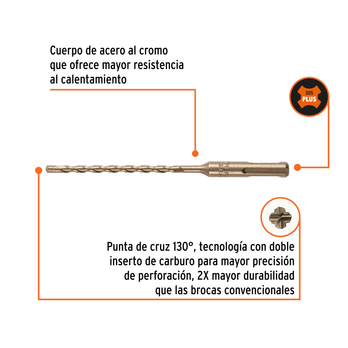 Broca SDS Plus 3/16 x 6´´, Truper5