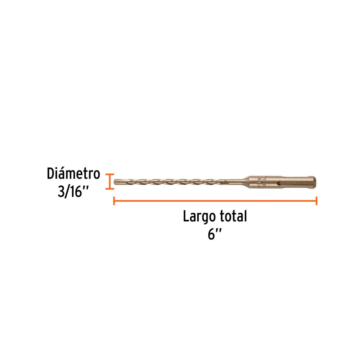 Broca SDS Plus 3/16 x 6´´, Truper6