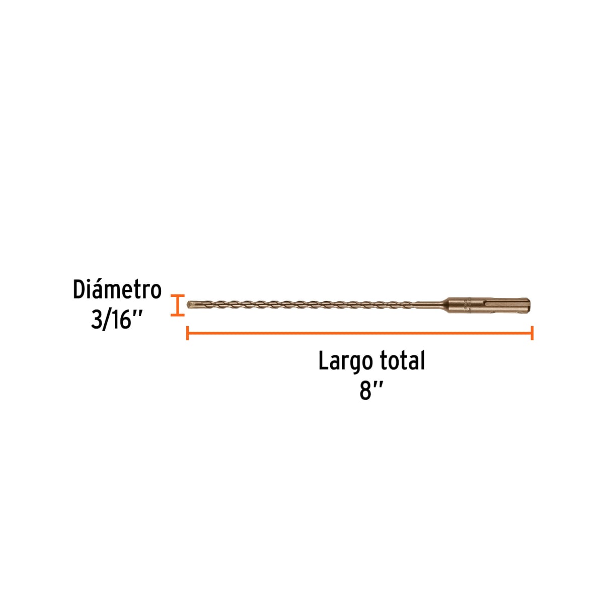 Broca SDS Plus 3/16 x 8´´, Truper4
