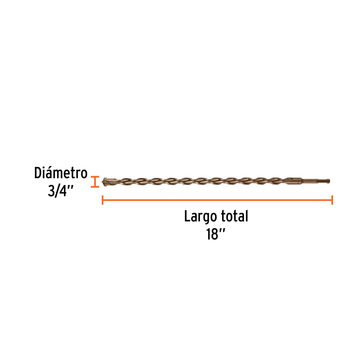 Broca SDS Plus 3/4 x 18´´, Truper5