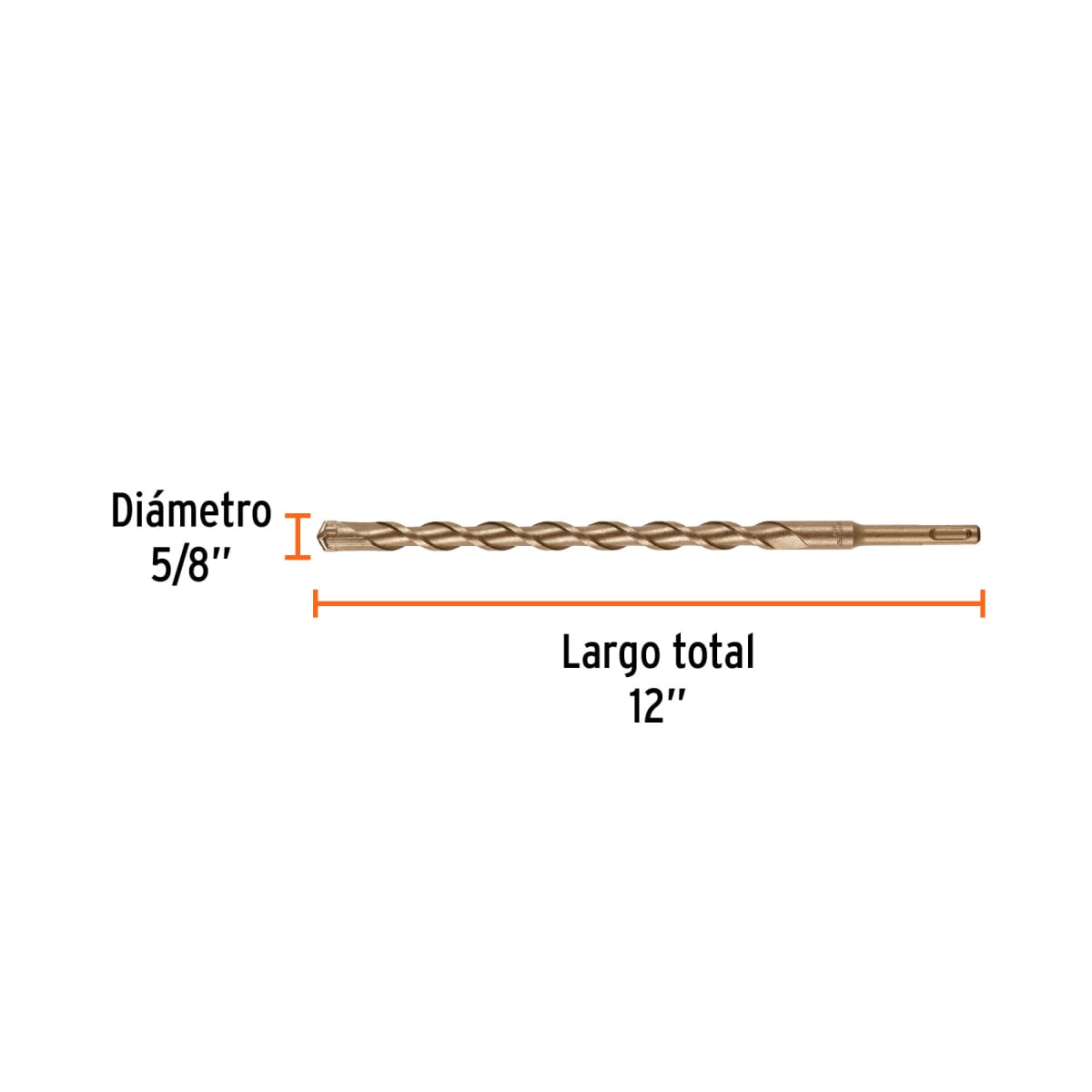 Broca sds plus 5/8 x 12''. truper4