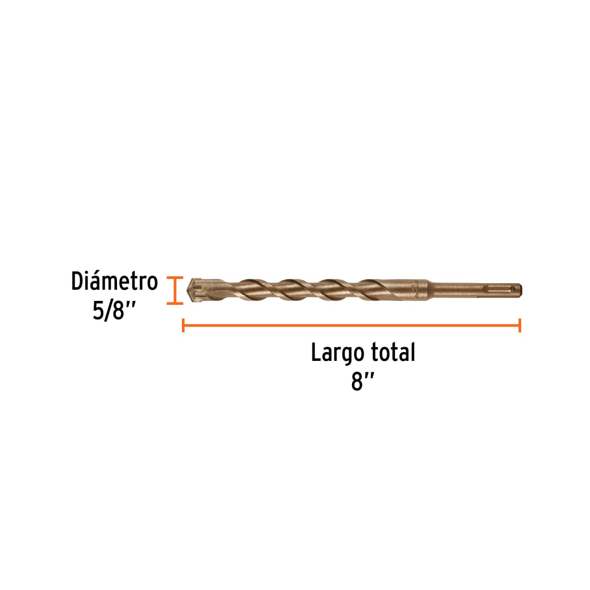 Broca sds plus 5/8 x 8'' Truper5
