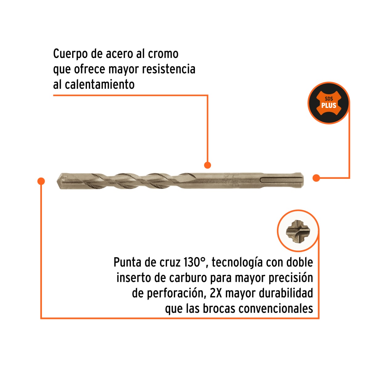 Broca SDS Plus 7/16 x 6´´, Truper3