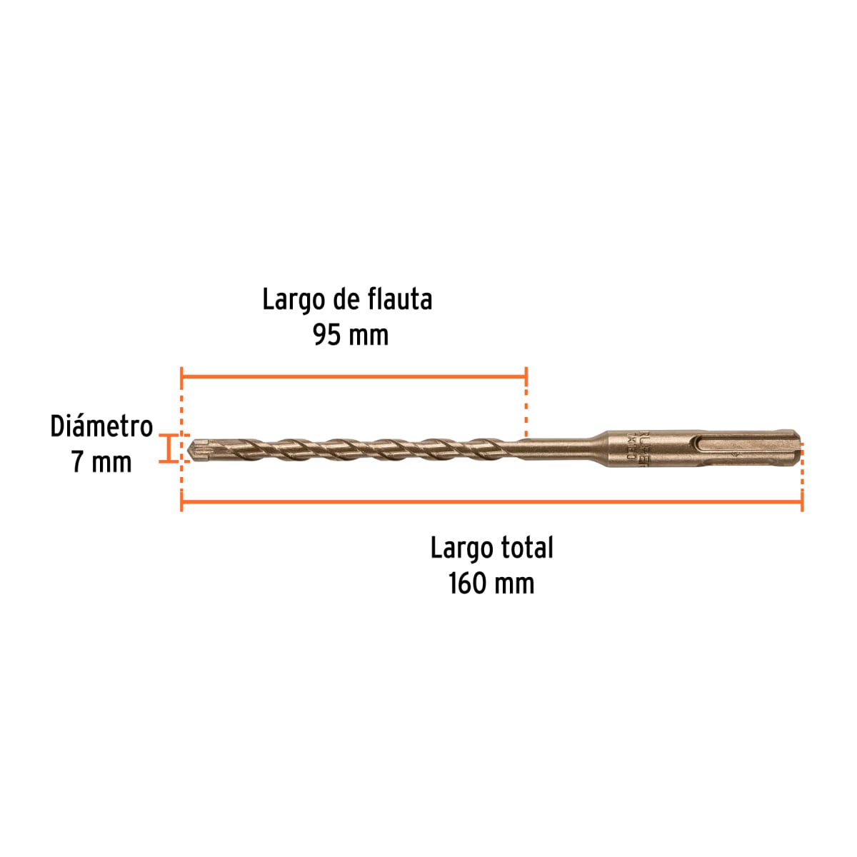 Broca SDS Plus 7 x 160 mm, Truper4