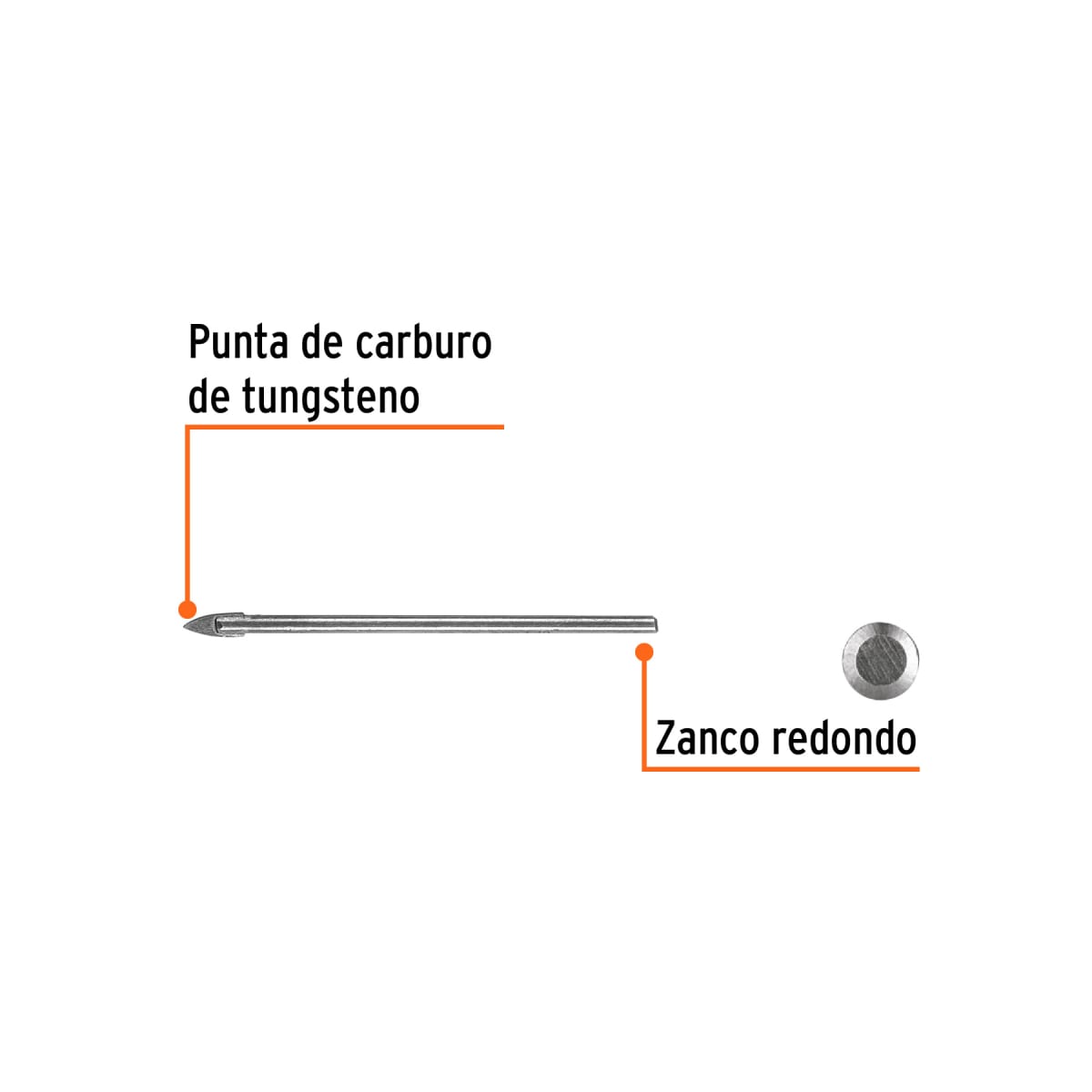 Broca para vidrio y mayólica de 1/8´´, Truper2