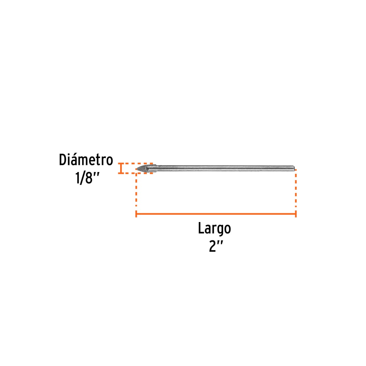 Broca para vidrio y mayólica de 1/8´´, Truper3