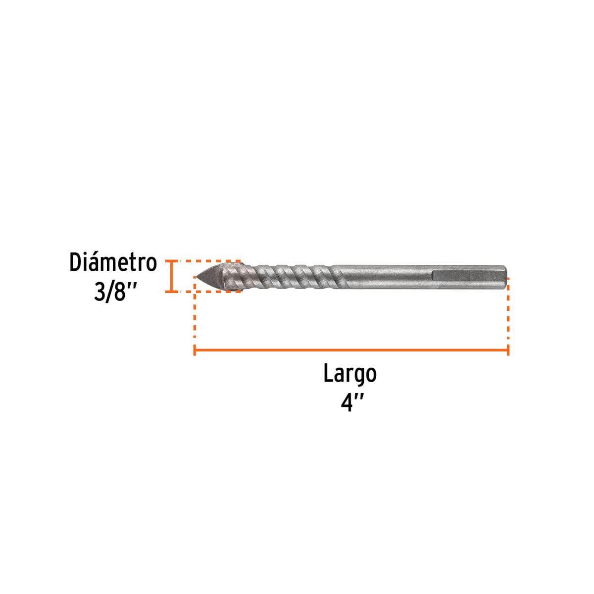 Broca para vidrio y mayólica 3/8´´, Truper Expert3
