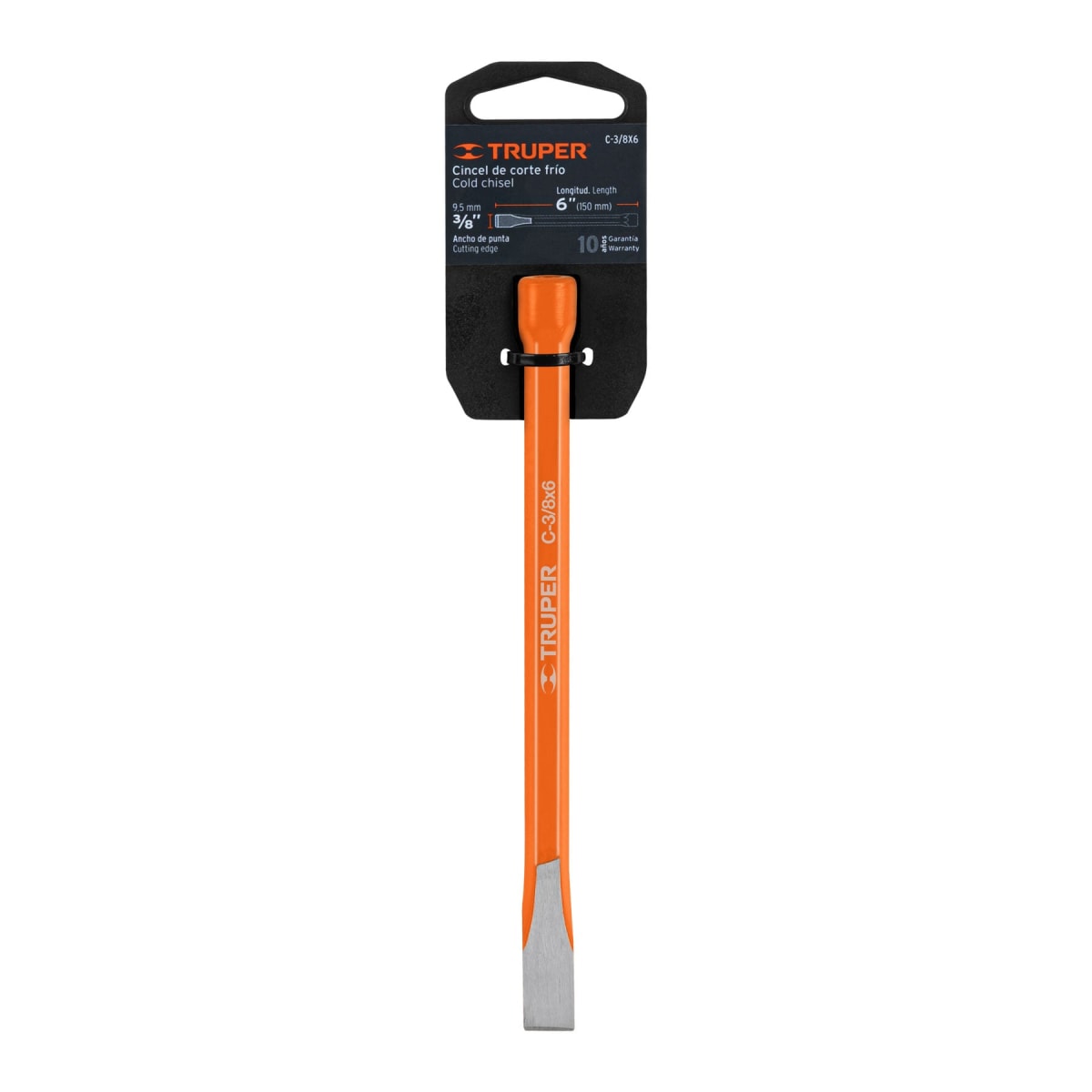 Cincel de corte frío de 3/8 x 6''. truper4