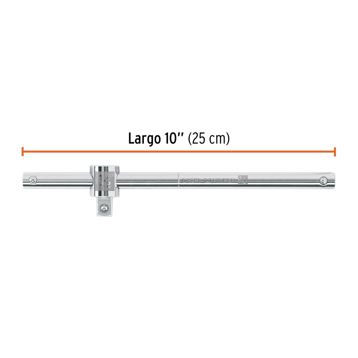 Palanca corrediza para dados encastre 1/2'' Truper3
