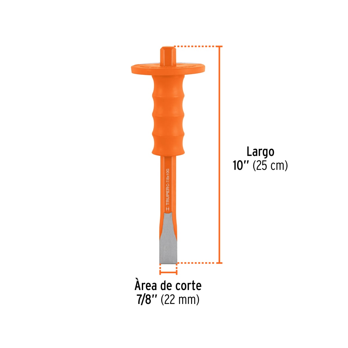 Cincel de corte frío 7/8 x 10´´ con grip, Truper3
