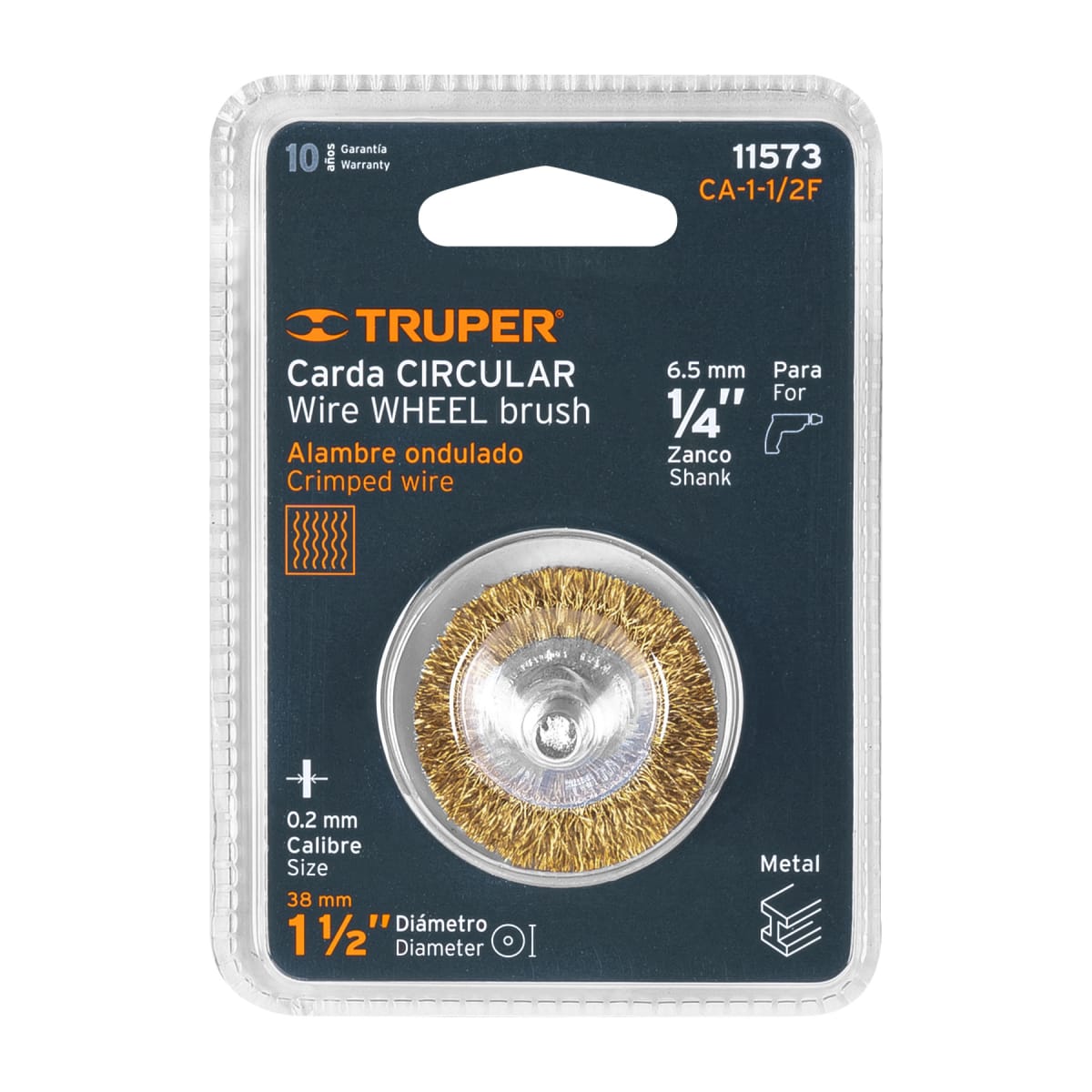 Escobilla circular 1-1/2´´ alambre fino para taladro, Truper4