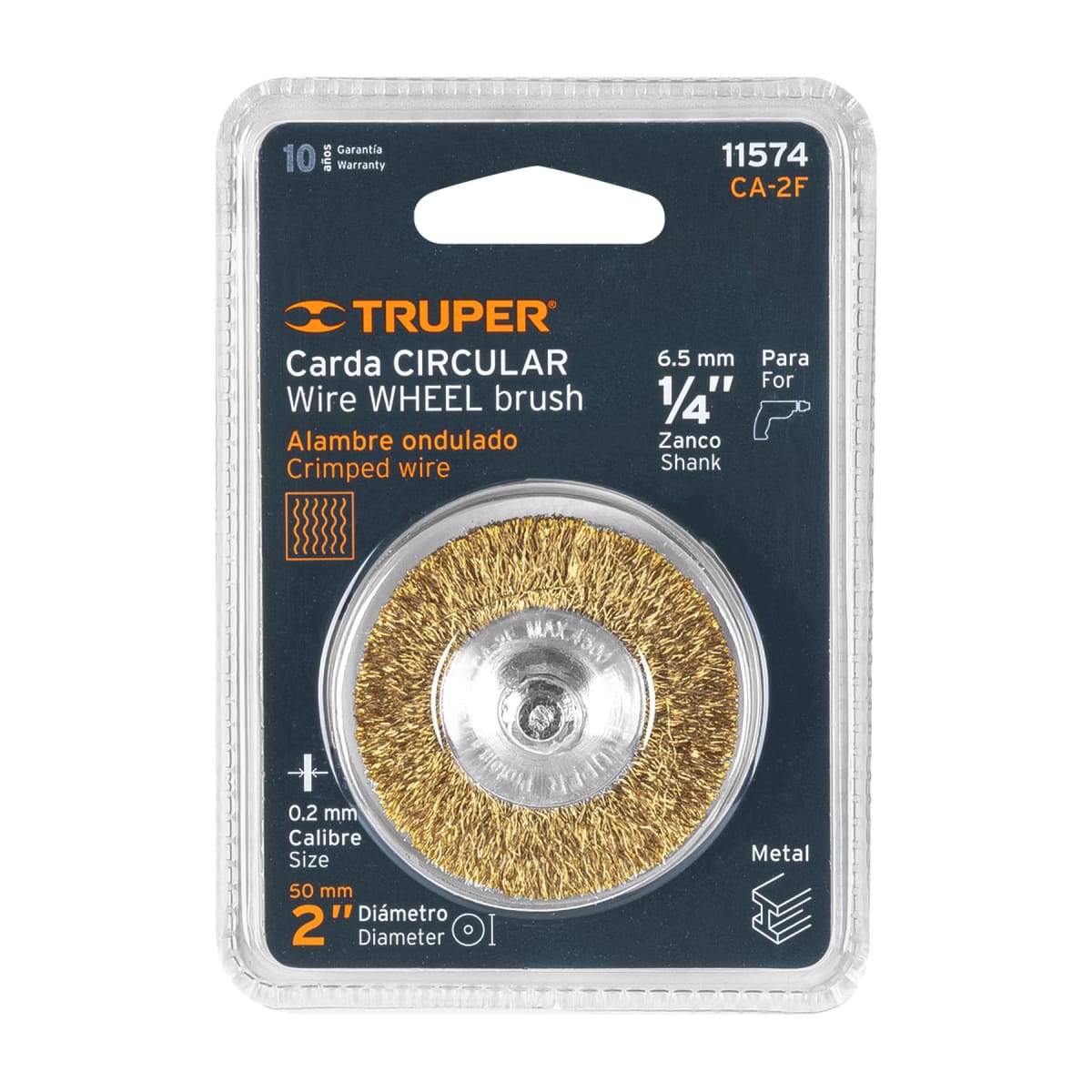 Escobilla circular 2´´ alambre fino para taladro, Truper4