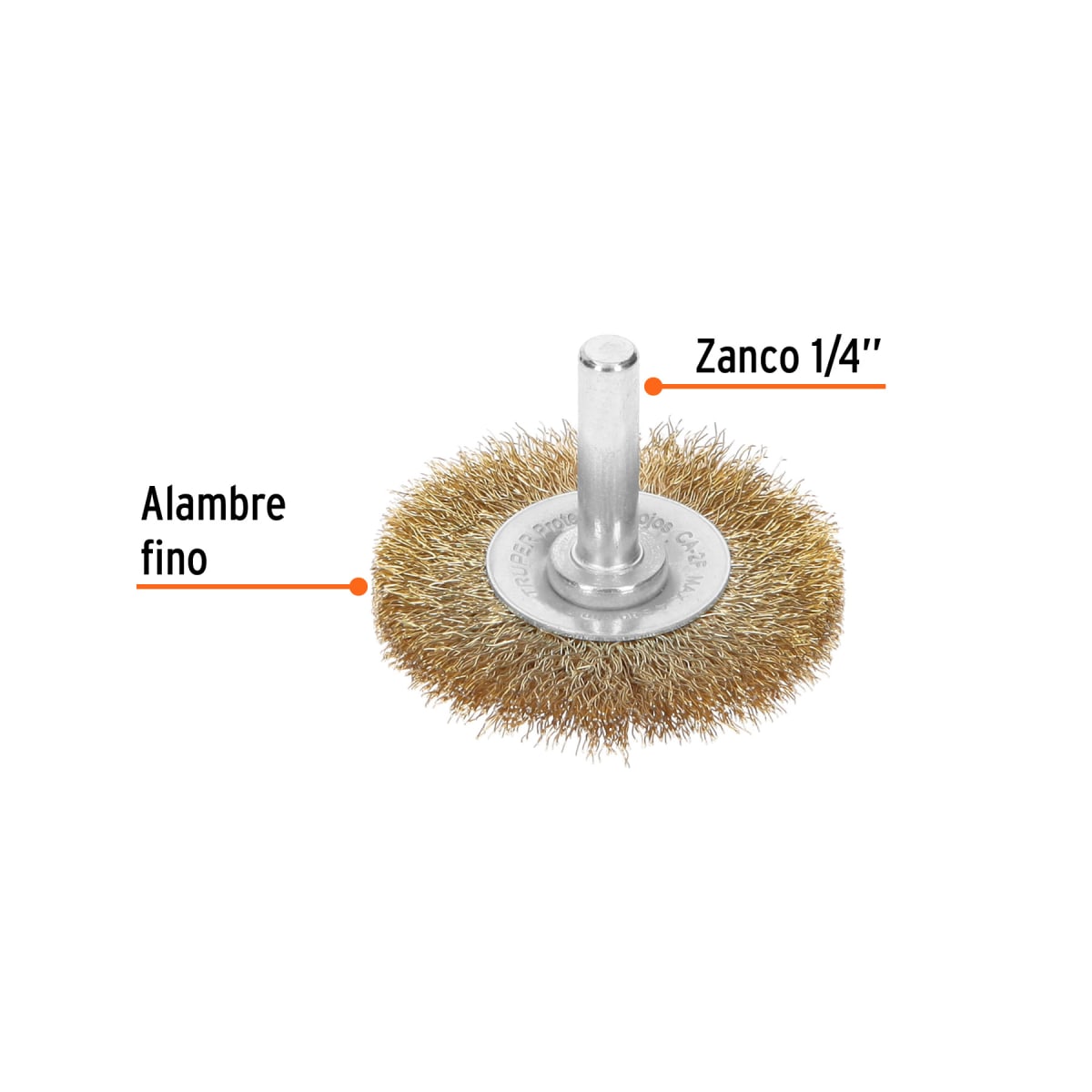 Escobilla circular 2´´ alambre fino para taladro, Truper2