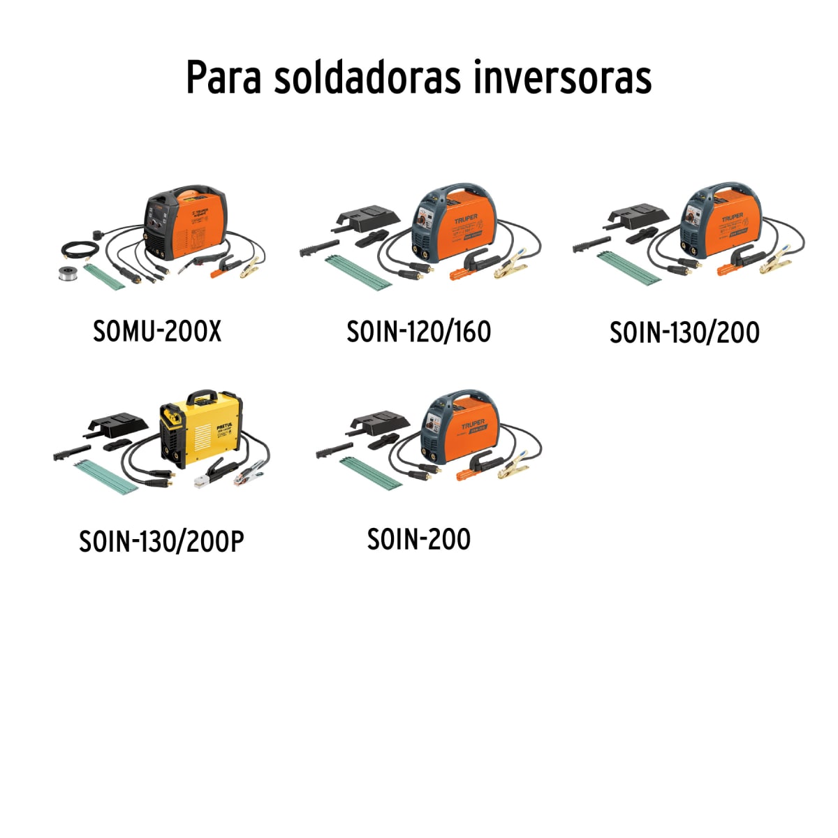 Cable p/SOIN-200,120/160,130/200,SOMU-200X,c/pinza de tierra Truper2