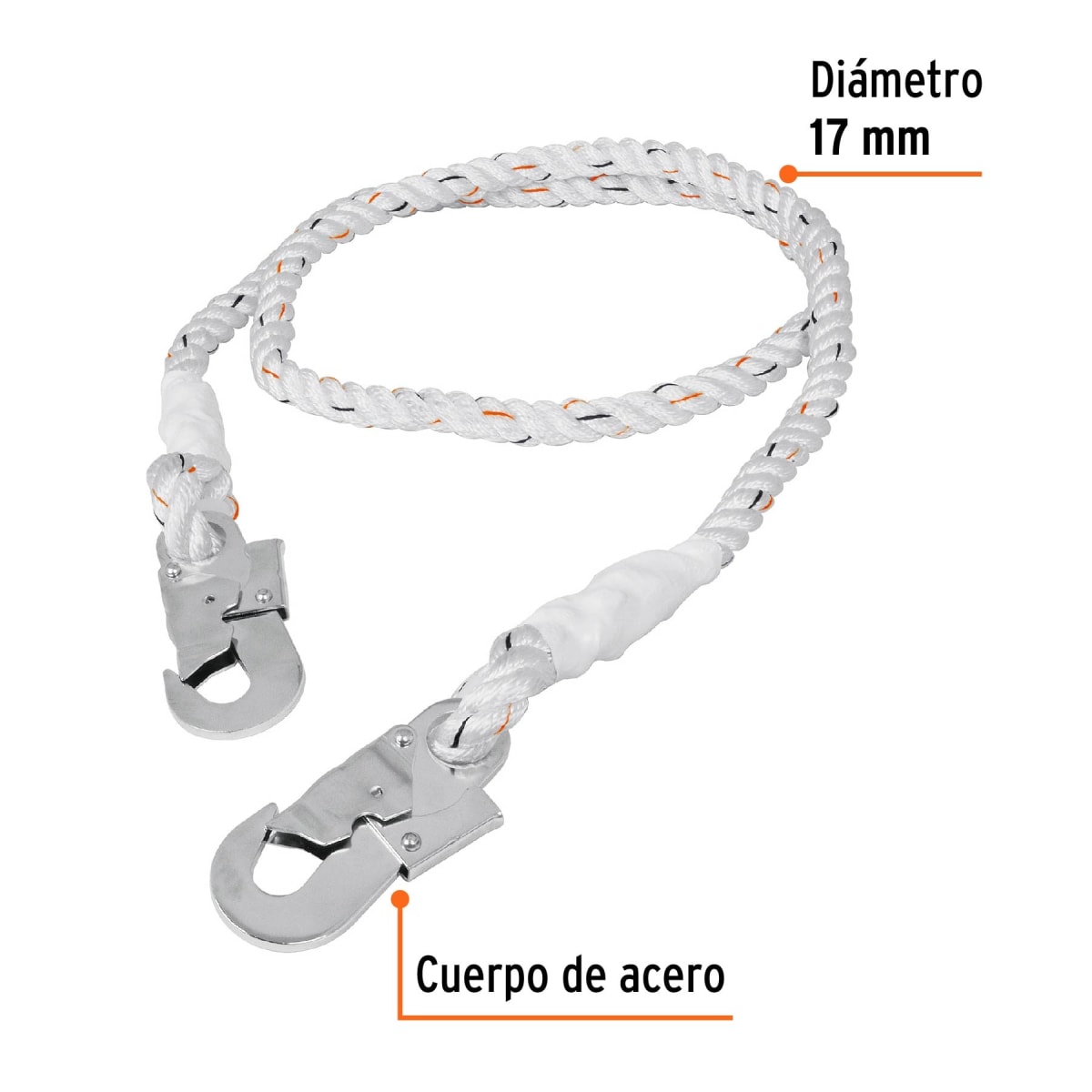 Cable de posicionamiento cuerda de poliéster de 2 m Truper2