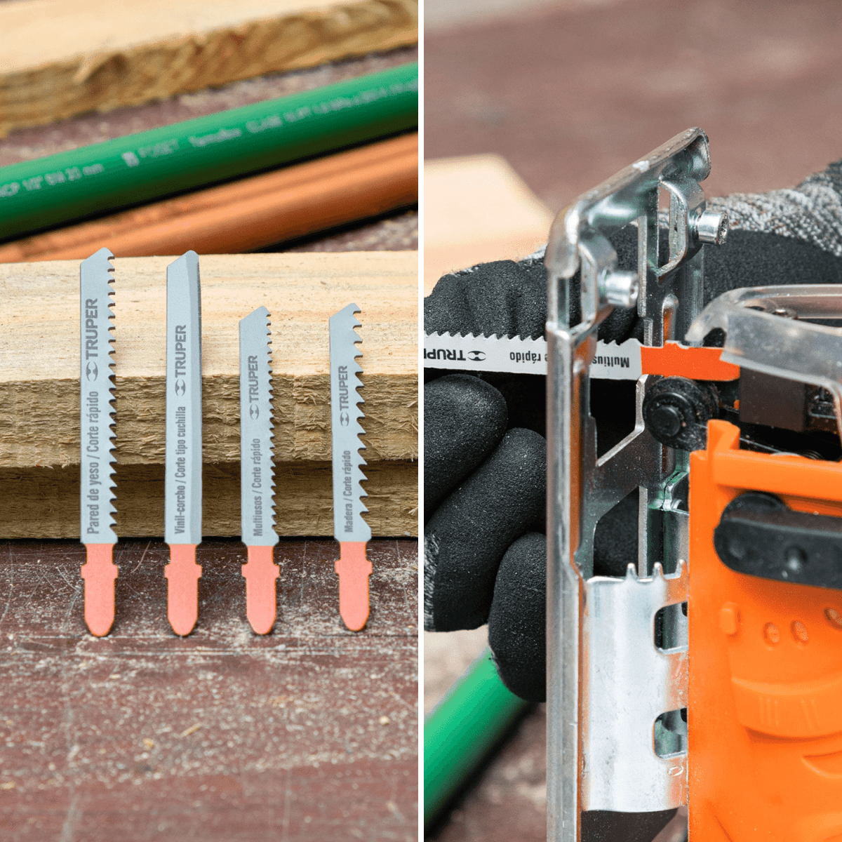 Combo lijadora orbital con sierra caladora y juego de 16 seguetas Truper5